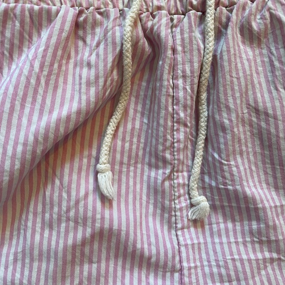 Pink Striped Lounge Pants Vintage Beach Wash - Picture 4 of 6